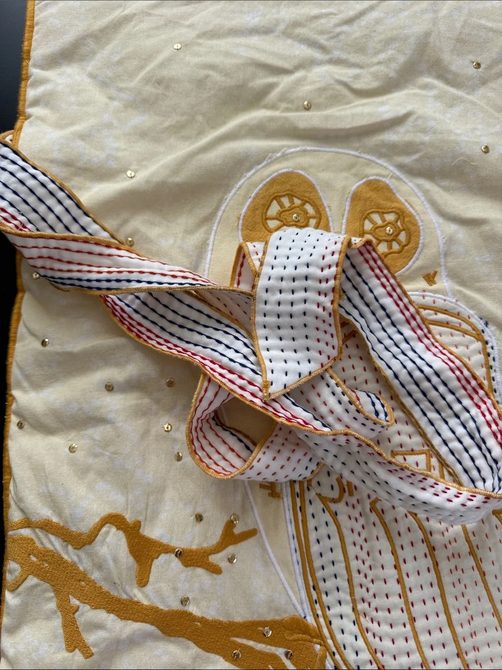 Free People The Perfect Present Gift‎ Sack Bohemian Beaded Embroidered Tie - NEW
